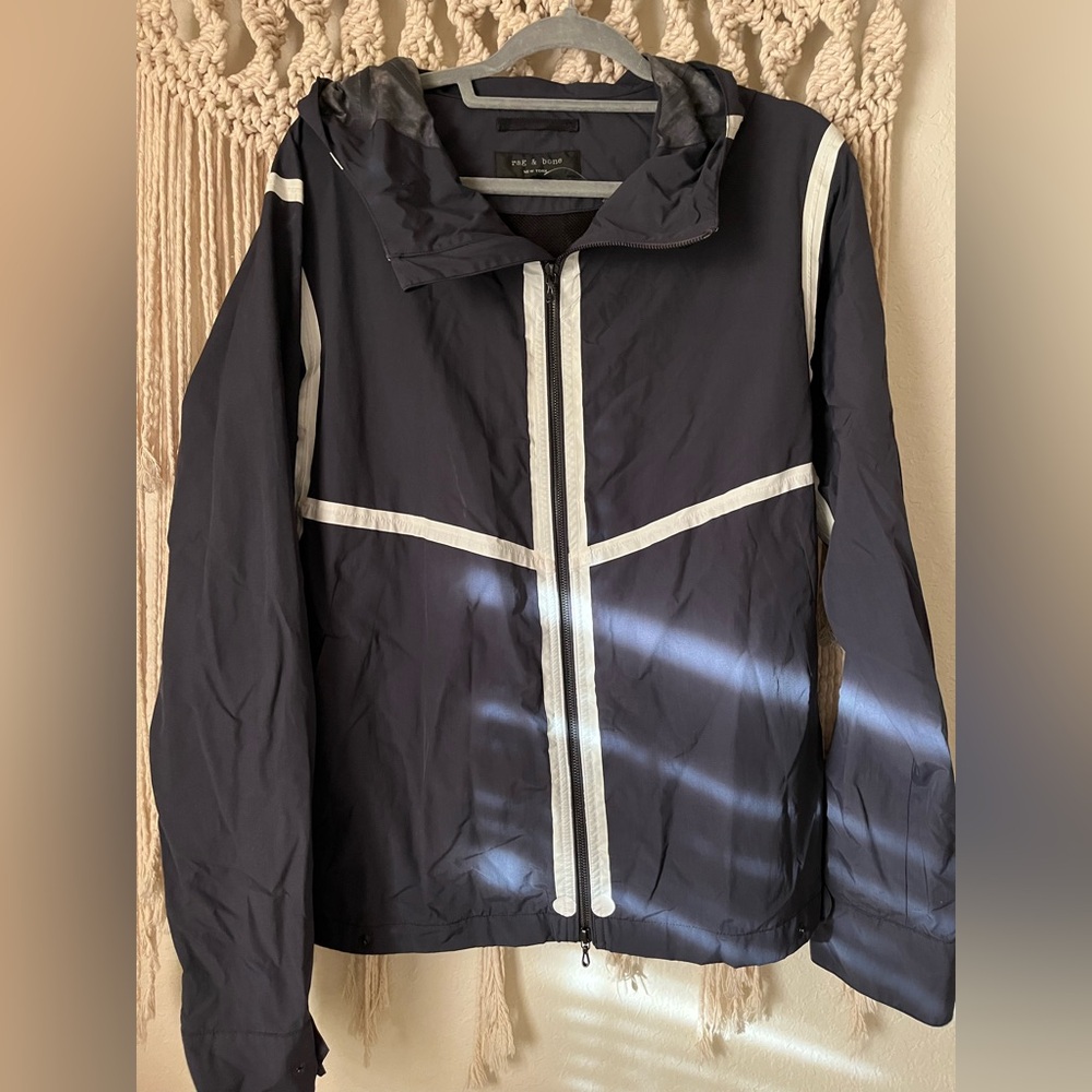 rag & bone men’s navy windbreaker jacket